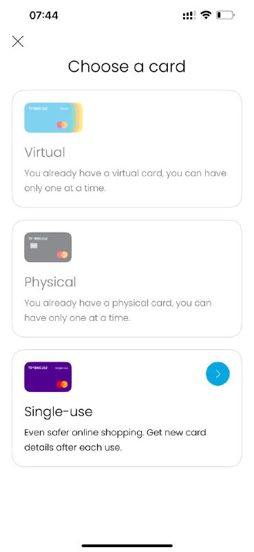 212增加了单次使用虚拟卡，使用后自动销毁