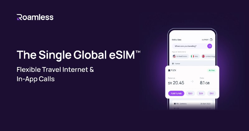 Global eSIM for Travel Internet, eSIM App | Roamless